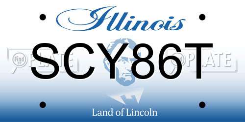 SCY86T Illinois License Plate