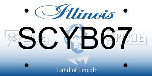 SCYB67 Illinois License Plate