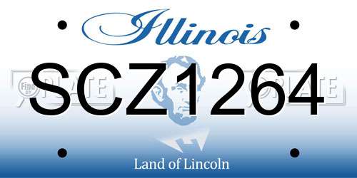 SCZ1264 Illinois License Plate
