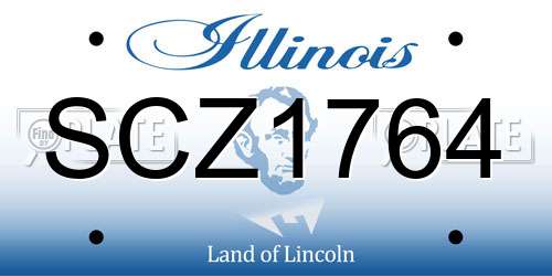 SCZ1764 Illinois License Plate