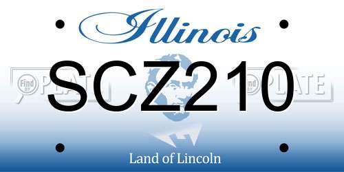 SCZ210 Illinois License Plate