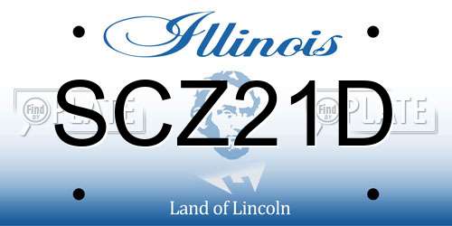 SCZ21D Illinois License Plate