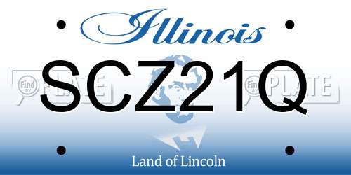 SCZ21Q Illinois License Plate