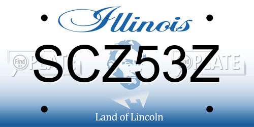 SCZ53Z Illinois License Plate