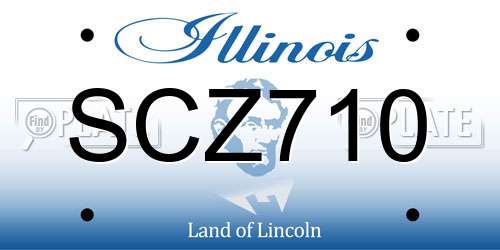 SCZ710 Illinois License Plate