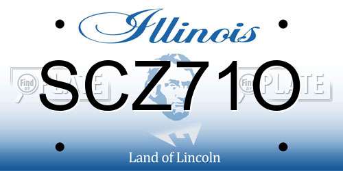 SCZ71O Illinois License Plate
