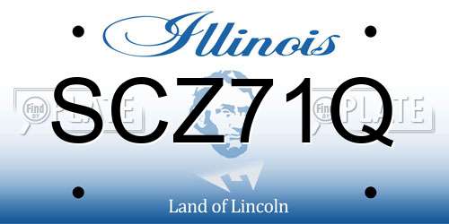SCZ71Q Illinois License Plate
