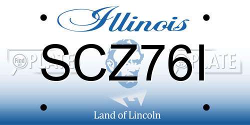 SCZ76I Illinois License Plate