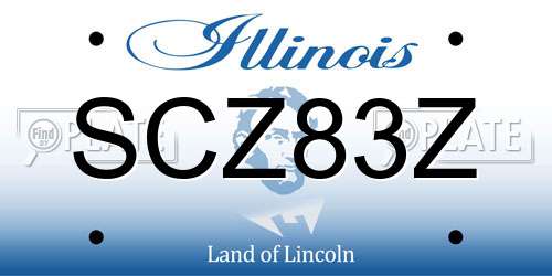SCZ83Z Illinois License Plate