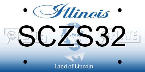 SCZS32 Illinois License Plate