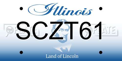 SCZT61 Illinois License Plate