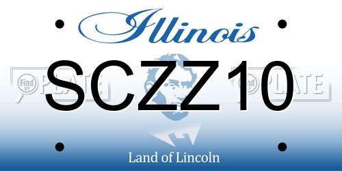 SCZZ10 Illinois License Plate