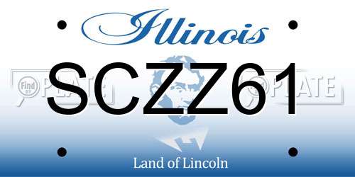 SCZZ61 Illinois License Plate