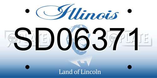 SD06371 Illinois License Plate
