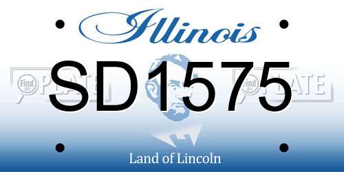 SD1575 Illinois License Plate