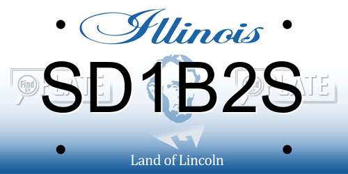 SD1B2S Illinois License Plate