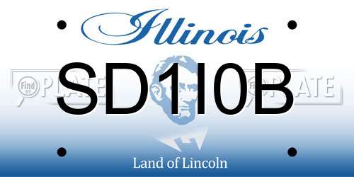 SD1I0B Illinois License Plate