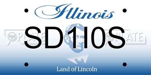 SD1I0S Illinois License Plate