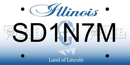 SD1N7M Illinois License Plate