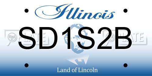 SD1S2B Illinois License Plate