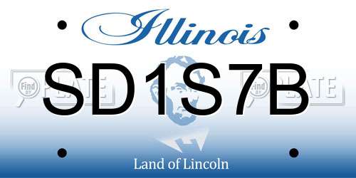 SD1S7B Illinois License Plate