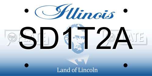 SD1T2A Illinois License Plate
