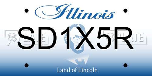 SD1X5R Illinois License Plate