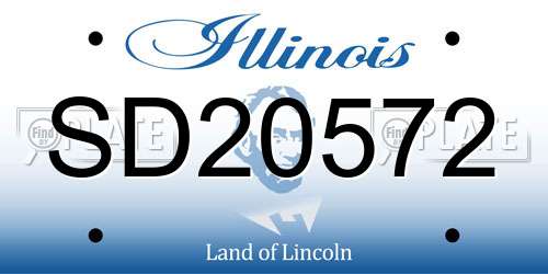 SD20572 Illinois License Plate