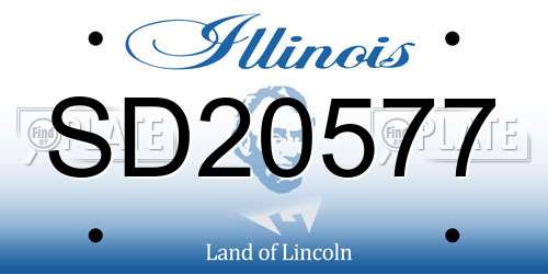 SD20577 Illinois License Plate