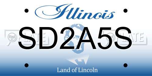 SD2A5S Illinois License Plate