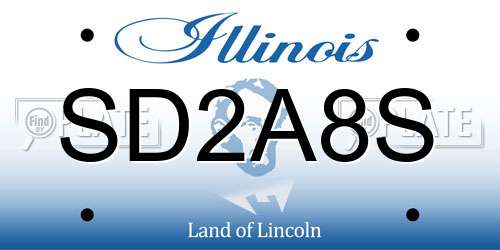 SD2A8S Illinois License Plate