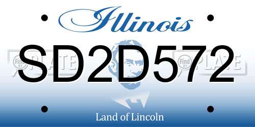 SD2D572 Illinois License Plate