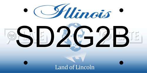 SD2G2B Illinois License Plate