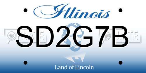 SD2G7B Illinois License Plate