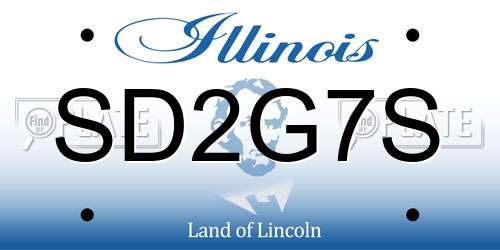 SD2G7S Illinois License Plate