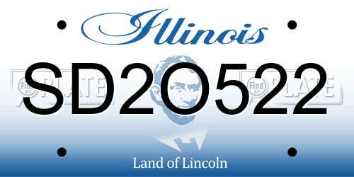 SD2O522 Illinois License Plate