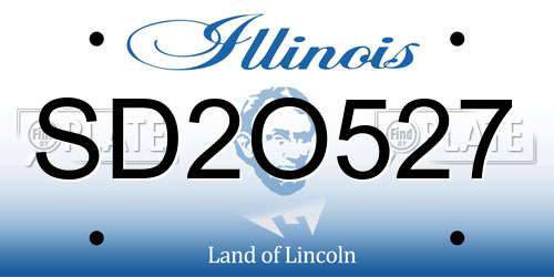 SD2O527 Illinois License Plate