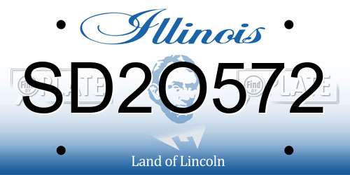 SD2O572 Illinois License Plate