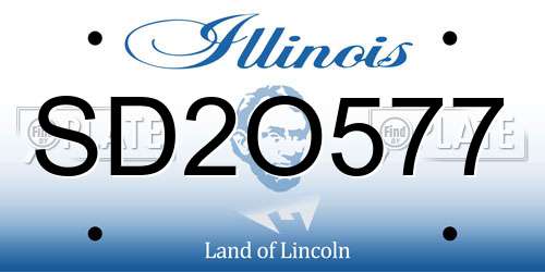 SD2O577 Illinois License Plate