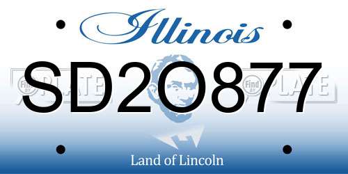SD2O877 Illinois License Plate