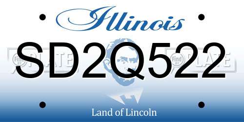 SD2Q522 Illinois License Plate