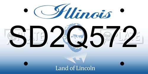 SD2Q572 Illinois License Plate
