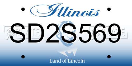 SD2S569 Illinois License Plate