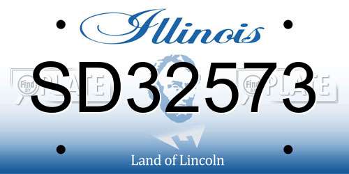SD32573 Illinois License Plate