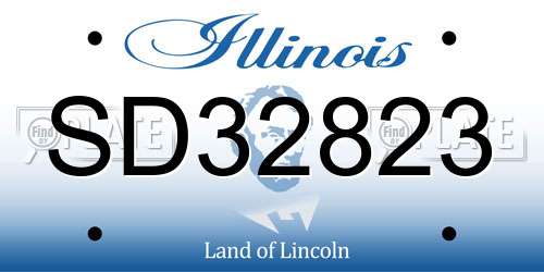 SD32823 Illinois License Plate