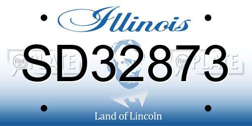 SD32873 Illinois License Plate