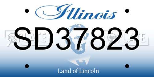 SD37823 Illinois License Plate