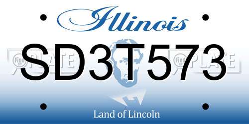 SD3T573 Illinois License Plate