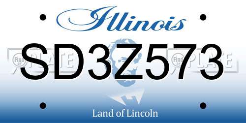 SD3Z573 Illinois License Plate