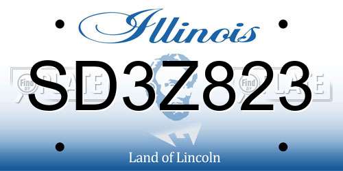 SD3Z823 Illinois License Plate